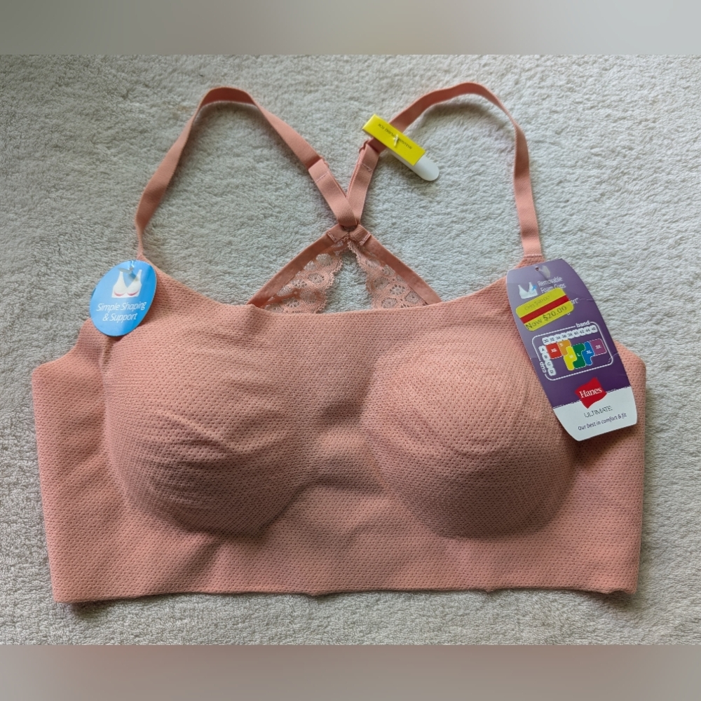 Hanes Women's Coral Bra with Lace Accent, Medium